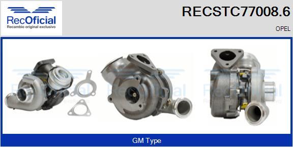 RECOFICIAL RECSTC77008.6 - Turbocompresseur, suralimentation cwaw.fr