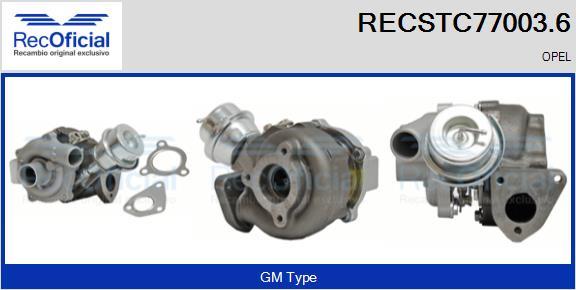 RECOFICIAL RECSTC77003.6 - Turbocompresseur, suralimentation cwaw.fr