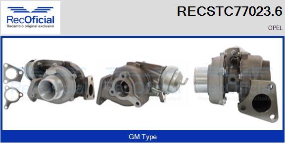 RECOFICIAL RECSTC77023.6 - Turbocompresseur, suralimentation cwaw.fr