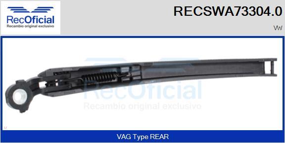 RECOFICIAL RECSWA73304.0 - Bras d'essuie-glace, nettoyage des vitres cwaw.fr