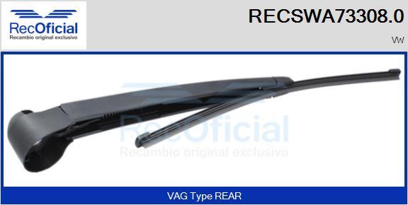 RECOFICIAL RECSWA73308.0 - Bras d'essuie-glace, nettoyage des vitres cwaw.fr