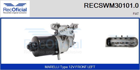 RECOFICIAL RECSWM30101.0 - Moteur d'essuie-glace cwaw.fr