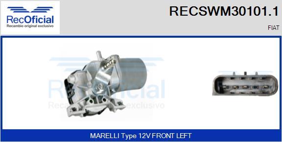 RECOFICIAL RECSWM30101.1 - Moteur d'essuie-glace cwaw.fr