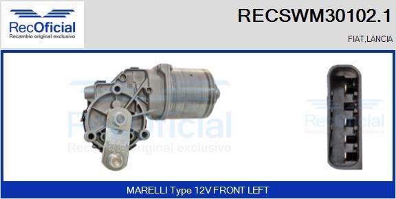 RECOFICIAL RECSWM30102.1 - Moteur d'essuie-glace cwaw.fr