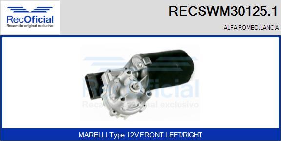 RECOFICIAL RECSWM30125.1 - Moteur d'essuie-glace cwaw.fr