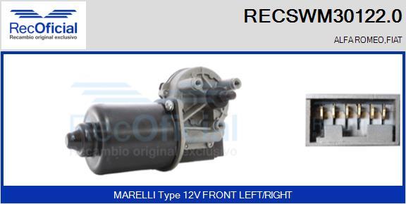 RECOFICIAL RECSWM30122.0 - Moteur d'essuie-glace cwaw.fr