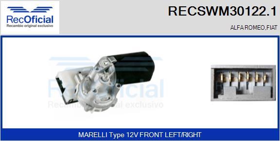 RECOFICIAL RECSWM30122.1 - Moteur d'essuie-glace cwaw.fr