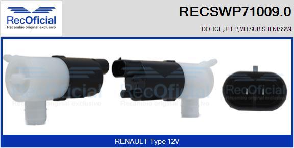 RECOFICIAL RECSWP71009.0 - Pompe d'eau de nettoyage, nettoyage des vitres cwaw.fr