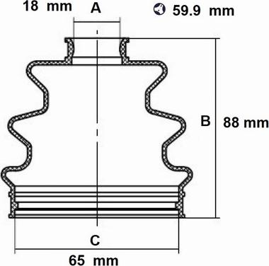 Red Line 59DW002 - Joint-soufflet, arbre de commande cwaw.fr