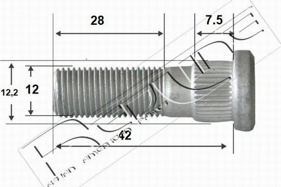 Red Line 73HO001 - Boulon, jambe d'essieu cwaw.fr