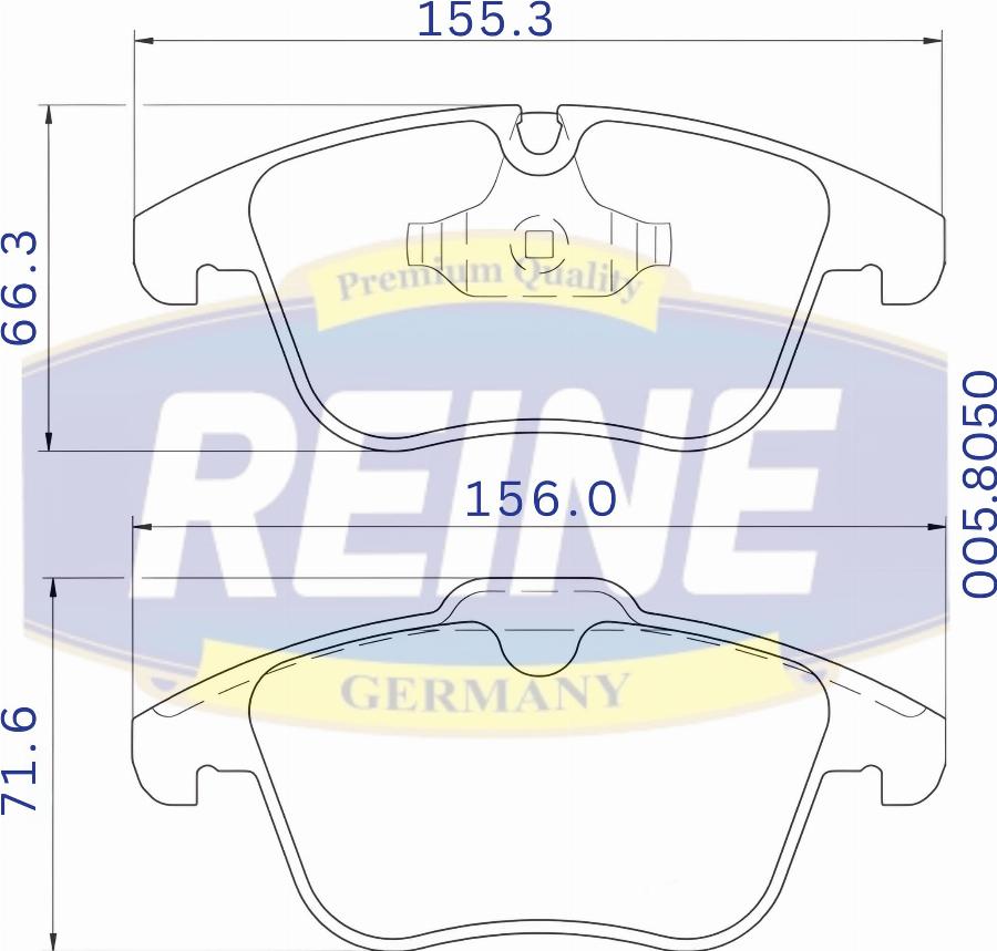 REINE GERMANY .005.8050 - Kit de plaquettes de frein, frein à disque cwaw.fr