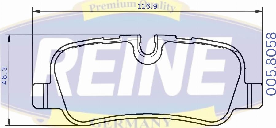 REINE GERMANY .005.8058 - Kit de plaquettes de frein, frein à disque cwaw.fr