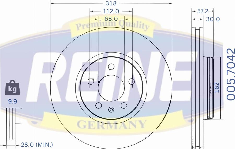 REINE GERMANY .005.7042 - Disque de frein cwaw.fr