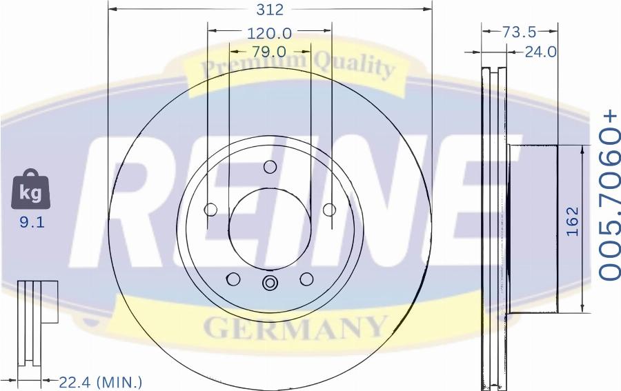 REINE GERMANY .005.7060 - Disque de frein cwaw.fr