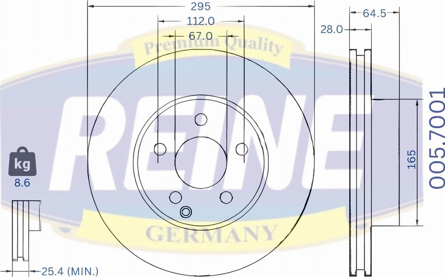 REINE GERMANY .005.7001 - Disque de frein cwaw.fr