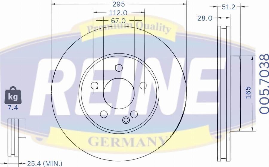 REINE GERMANY .005.7038 - Disque de frein cwaw.fr