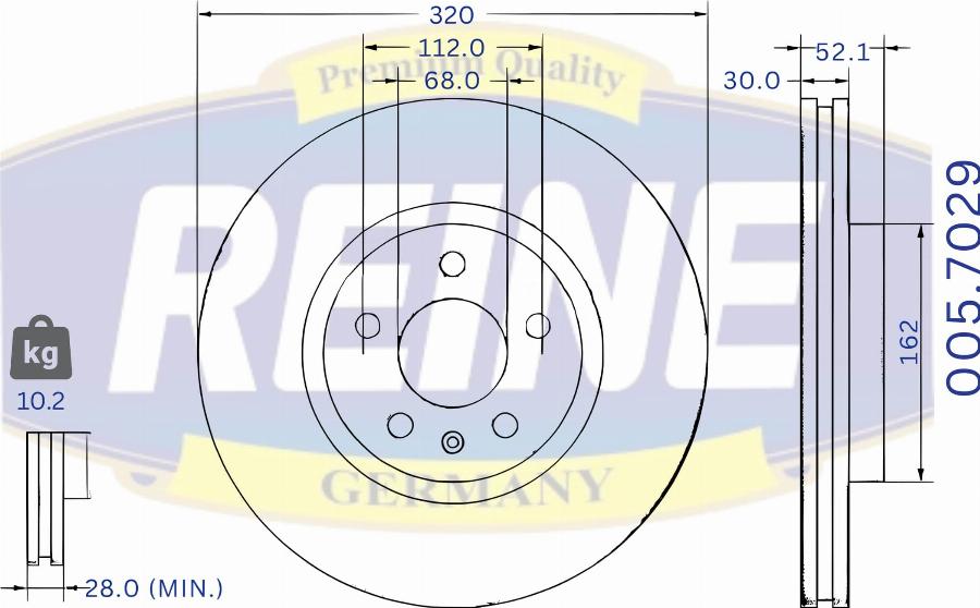 REINE GERMANY .005.7029 - Disque de frein cwaw.fr