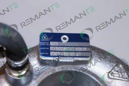 REMANTE 003-001-001251N - Turbocompresseur, suralimentation cwaw.fr