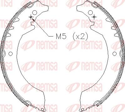 Remsa 4355.00 - Mâchoire de frein cwaw.fr