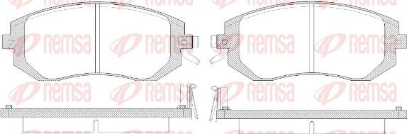 Remsa 0951.14 - Kit de plaquettes de frein, frein à disque cwaw.fr