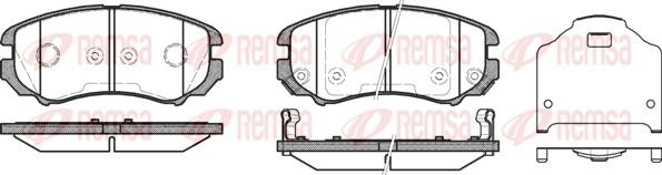 Remsa 0953.12 - Kit de plaquettes de frein, frein à disque cwaw.fr