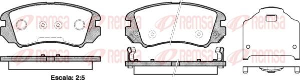 Remsa 0953.22 - Kit de plaquettes de frein, frein à disque cwaw.fr