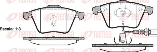 Remsa 0964.41 - Kit de plaquettes de frein, frein à disque cwaw.fr