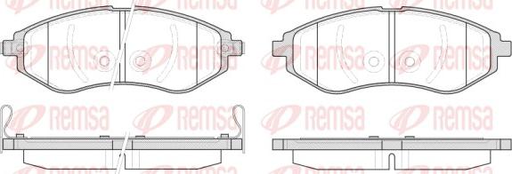 Remsa 0986.02 - Kit de plaquettes de frein, frein à disque cwaw.fr