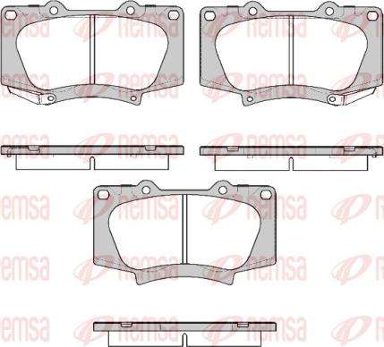 Remsa 0988.22 - Kit de plaquettes de frein, frein à disque cwaw.fr