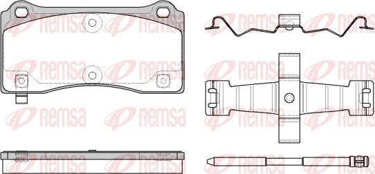 Remsa 0983.14 - Kit de plaquettes de frein, frein à disque cwaw.fr