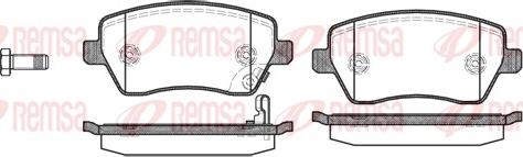 Remsa 0987.11 - Kit de plaquettes de frein, frein à disque cwaw.fr