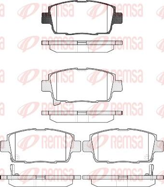 Remsa 0971.42 - Kit de plaquettes de frein, frein à disque cwaw.fr