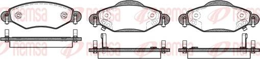 Remsa 0978.02 - Kit de plaquettes de frein, frein à disque cwaw.fr