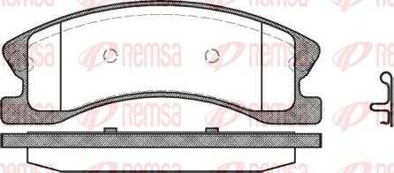 Remsa 0973.02 - Kit de plaquettes de frein, frein à disque cwaw.fr