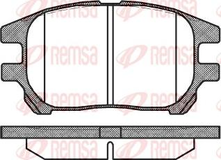 Remsa 0972.00 - Kit de plaquettes de frein, frein à disque cwaw.fr