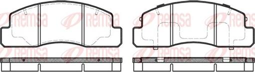 Remsa 0495.00 - Kit de plaquettes de frein, frein à disque cwaw.fr