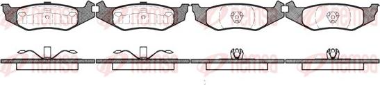 Remsa 0493.00 - Kit de plaquettes de frein, frein à disque cwaw.fr