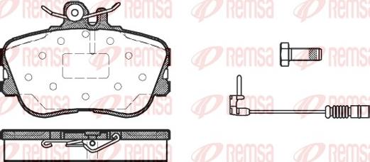 Remsa 0445.02 - Kit de plaquettes de frein, frein à disque cwaw.fr