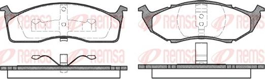 Remsa 0447.00 - Kit de plaquettes de frein, frein à disque cwaw.fr