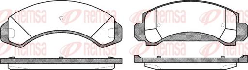 Remsa 0454.00 - Kit de plaquettes de frein, frein à disque cwaw.fr