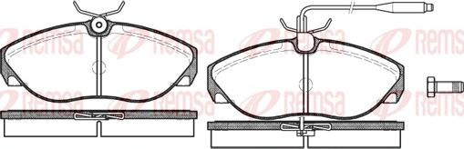 Remsa 0486.02 - Kit de plaquettes de frein, frein à disque cwaw.fr