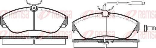 Remsa 0487.02 - Kit de plaquettes de frein, frein à disque cwaw.fr