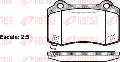 Remsa 0434.54 - Kit de plaquettes de frein, frein à disque cwaw.fr