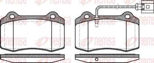 Remsa 0434.01 - Kit de plaquettes de frein, frein à disque cwaw.fr