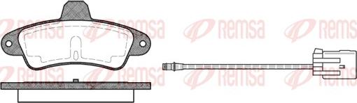 Remsa 0433.02 - Kit de plaquettes de frein, frein à disque cwaw.fr