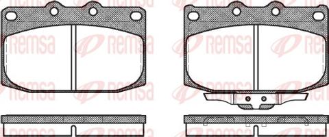 Remsa 0428.02 - Kit de plaquettes de frein, frein à disque cwaw.fr