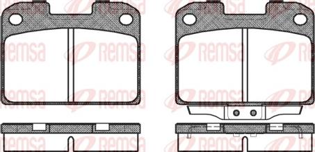 Remsa 0476.00 - Kit de plaquettes de frein, frein à disque cwaw.fr