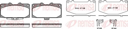 Remsa 0599.12 - Kit de plaquettes de frein, frein à disque cwaw.fr