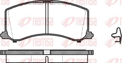 Remsa 0595.02 - Kit de plaquettes de frein, frein à disque cwaw.fr