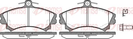 Remsa 0590.02 - Kit de plaquettes de frein, frein à disque cwaw.fr